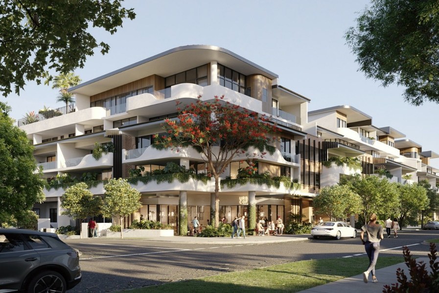 Architectural visualisation of Jardinia, an AC Facades project in Yeronga
